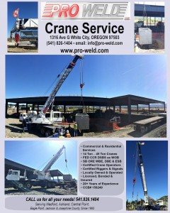 Book your crane rental and rigging services today 541-826-1404 or info@pro-weld.com. 