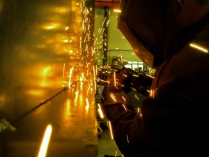 Welder at Pro Weld using precision on their weld