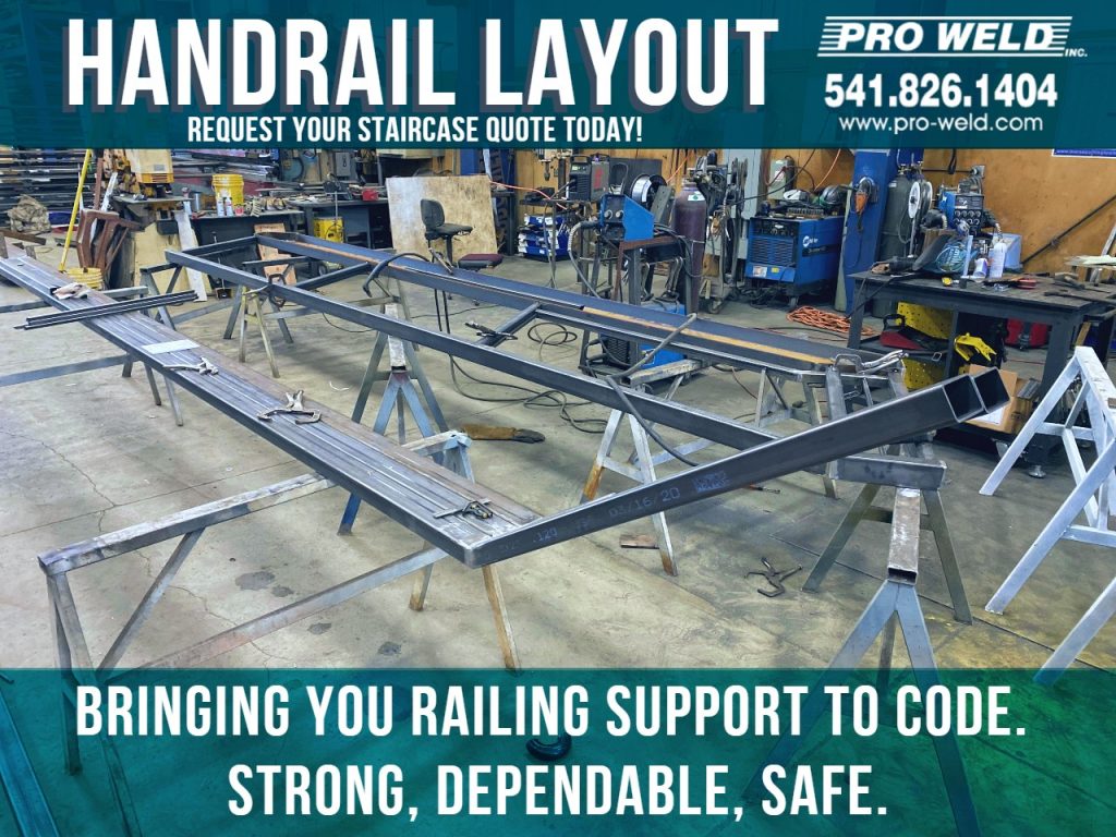 ADA Handrail for staircasing around multilocation apartment complexes.
